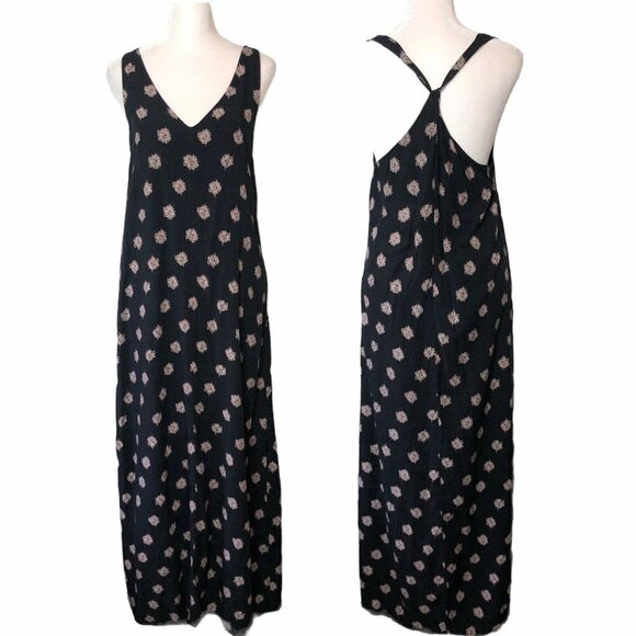 GAP Size S Black Maxi Dress Sleeveless Twist Back - Picture 8 of 8